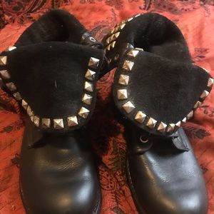 Frye Rogan studded combat boots